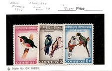 Dominican Republic Postage Stamp, #602-604 Mint LH, 1964 Birds (AC)