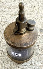New Way No 2 Brass Cylinder Oiler Hit Miss Engine Antique 4 Hole Sight Glass