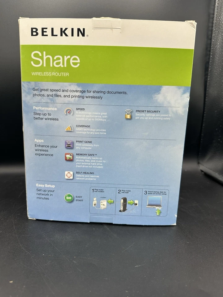 Belkin N300 Share Wireless Router F7D7302 v1 High-Performance Networking Wi-Fi - Image 3 of 4