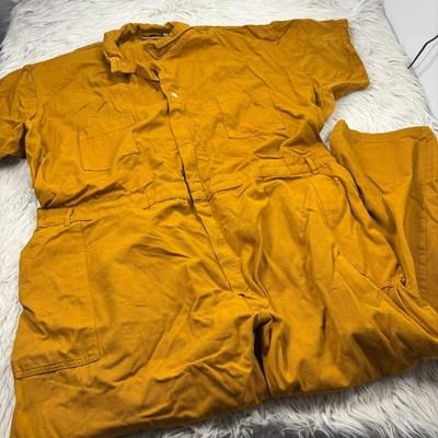 Big Bud Press Women's 5XL Ochre Short Sleeve Jumpsuit Twill Workwear Utility
