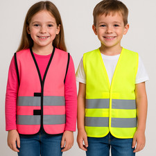 Warnweste für Kinder Korntex Kinderwarnweste Schulanfang Signalweste Leuchtweste