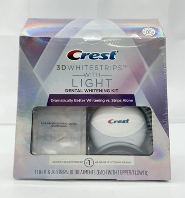 Crest 3D Whitestrips With Light, Teeth Whitening Strip Kit 12/24 NEW SEALED