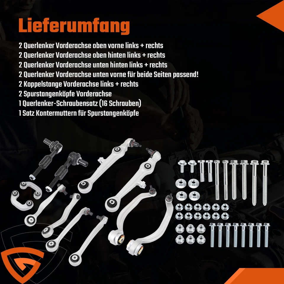 Querlenkersatz Vorderachse für Audi A4 8D B5 A6 4B C5 VW Passat 3B Skoda Superb - Bild 3 von 4