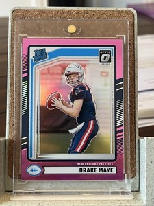 2024 Donruss Drake Maye Rated Rookie Pink Optic Preview 379 RC Patriots