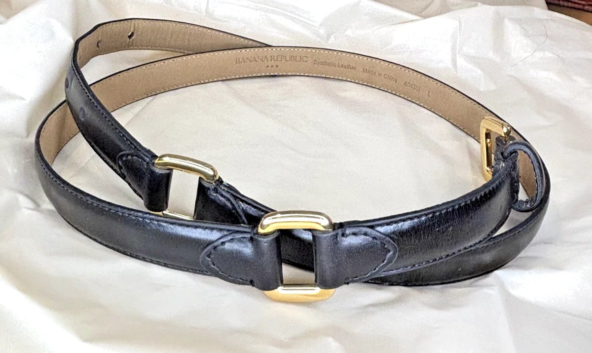 Banana republic thin black belt size L Leather Casual Belt | Banana Republic Factory main image 2