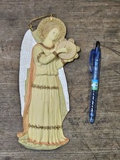 Vtg United Design Made In USA Musical Angel Tambourine Ornament Wall Art Plaque