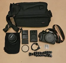 Canon EOS R50 Mirrorless Camera Black 128GB Bundle 18-45mm Lens + Bag + Extras