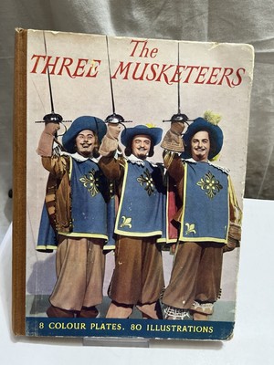 The Three Musketeers, Alexandre Dumas, Ward Lock HC Color Plate Vintage Kids