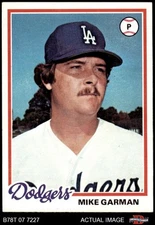 1978 Topps #417 Mike Garman Dodgers DOUBLE-PRINT 7.5 - NM+