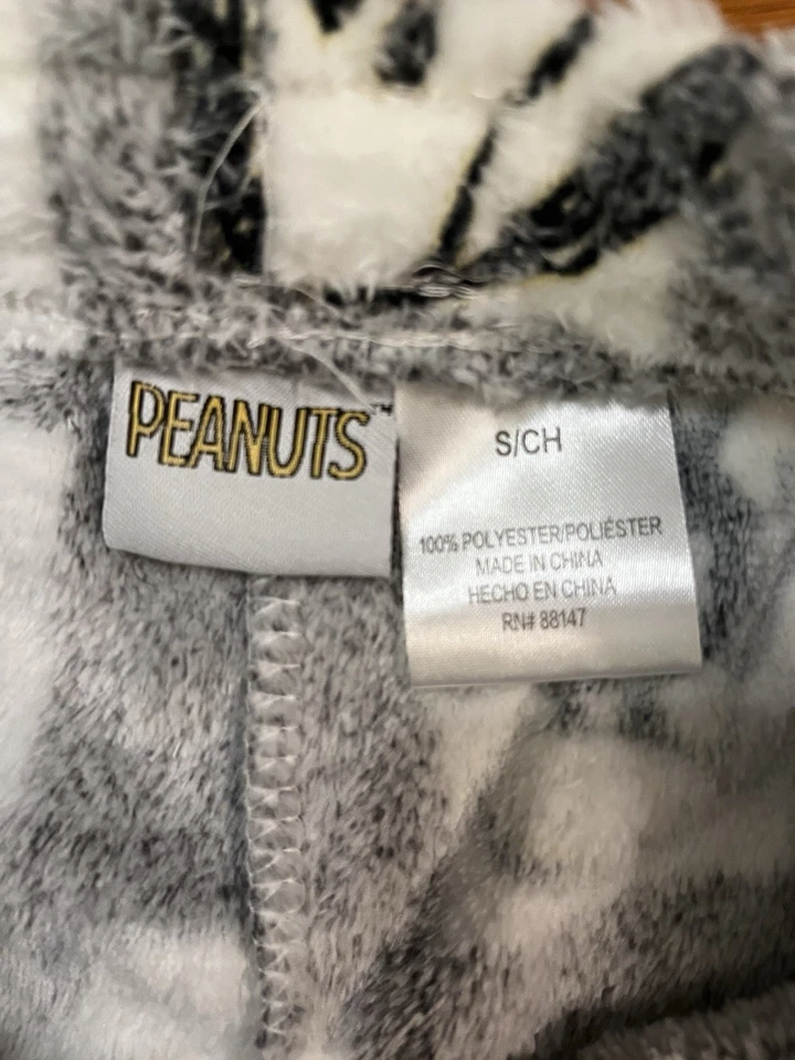 全新 男式 万圣节 骷髅 史努比 毛绒 睡衣 裤子 尺寸 小 夜光。 — 第 4/4 张图片