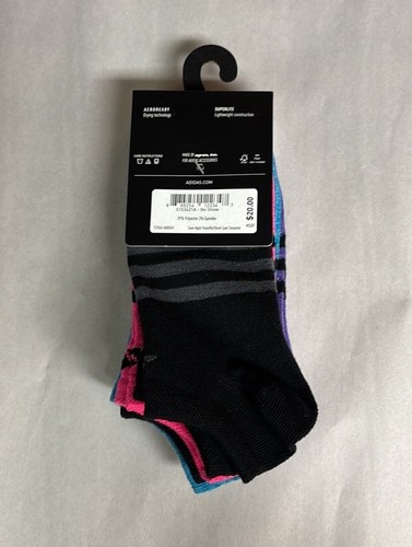 New Adidas Socks Women’s 6 Pair Multicolored Superlite No Show Athletic Casual - Picture 4 of 11