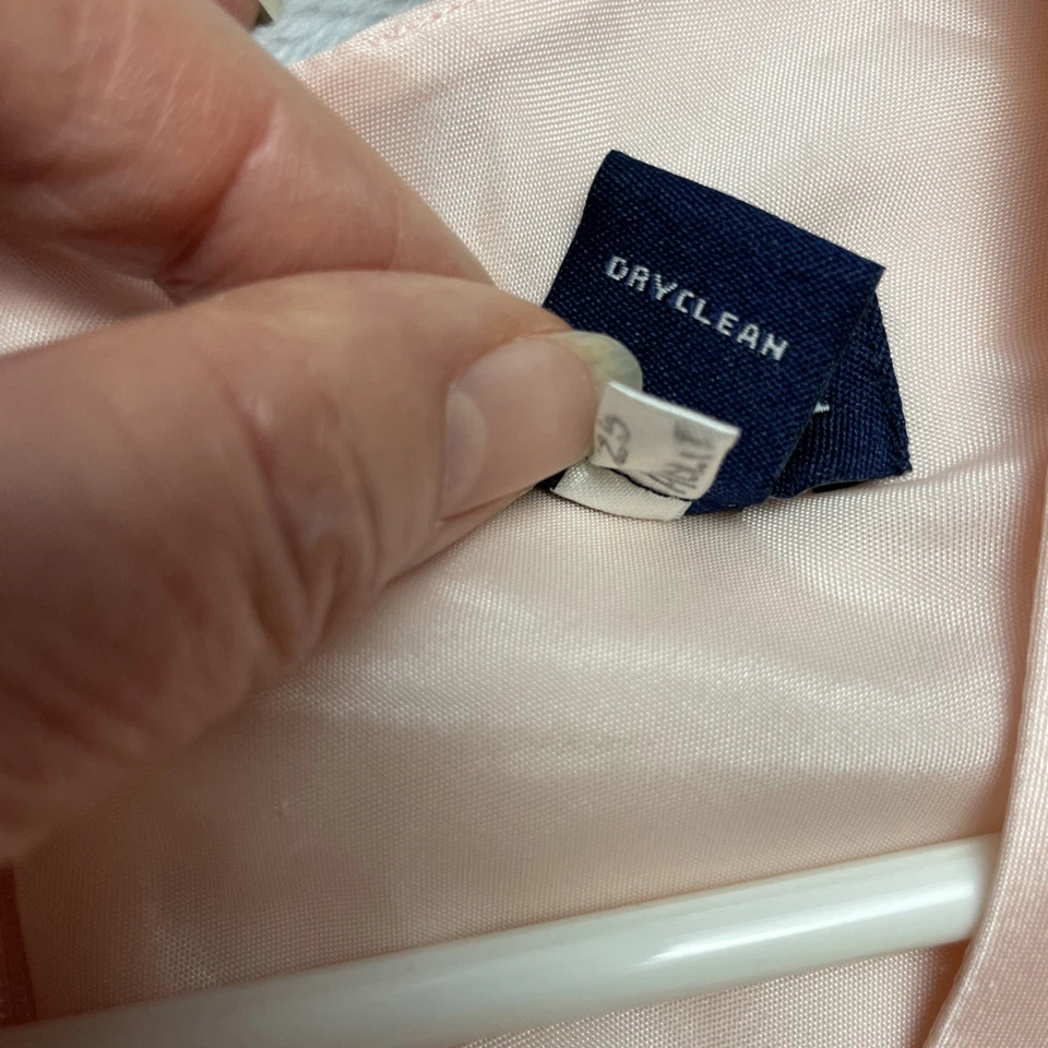 Vestido Feminino Ann Taylor Silk Shantung 6 Rosa Decote V Babydoll Corte Viés Midi - Imagem 4 de 4