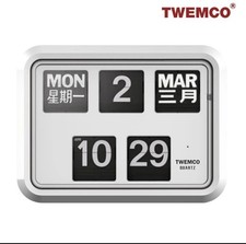 TWEMCO BQ-17 (blanco) NUEVO/versión inglesa y china/reloj calendario plegable perpetuo