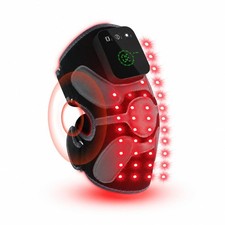 Red Light Therapy Knee Massager 660nm  850nm, Heated Vibration Knee Brace Co...