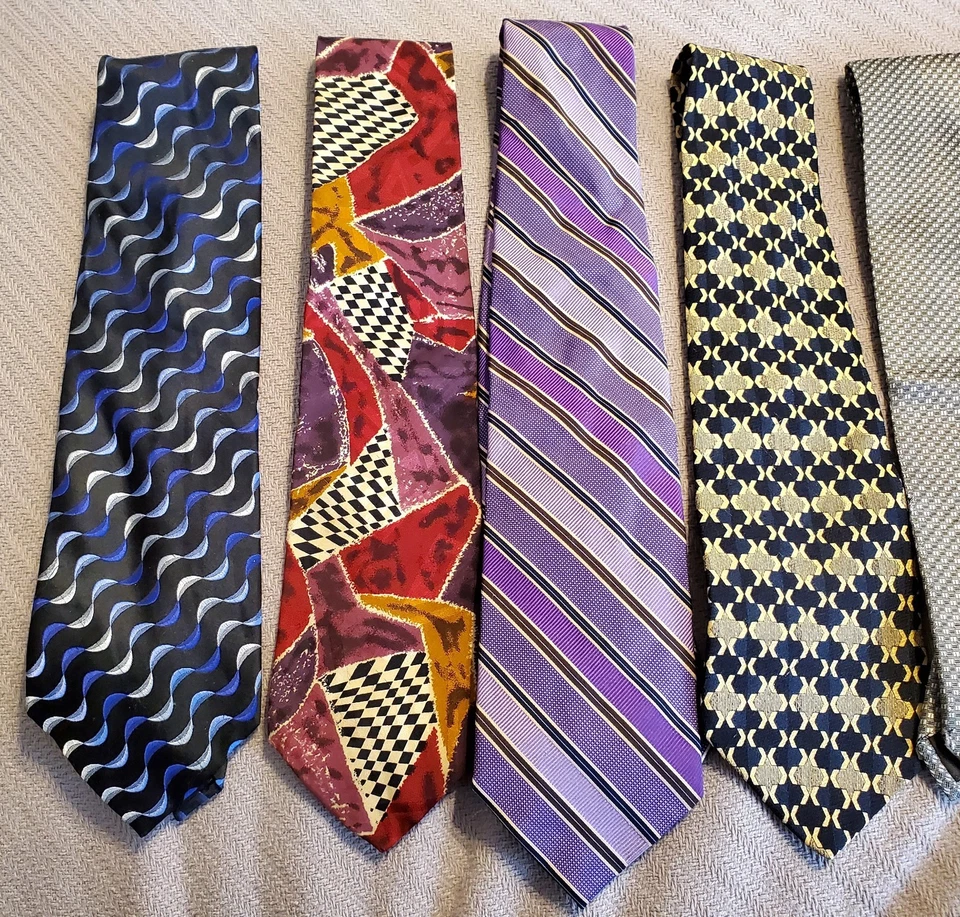CORBATAS DE SEDA HOMBRE ~ ANTONIO VESSI / BUGATTI / TRUSSINI + LOTE DE 8 - 58" X 3 AVE. Foto 2 de 3