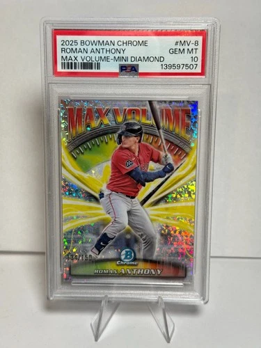 2025 Bowman Chrome ROMAN ANTHONY Max Volume Mini Diamond #'d /150 - PSA 10
