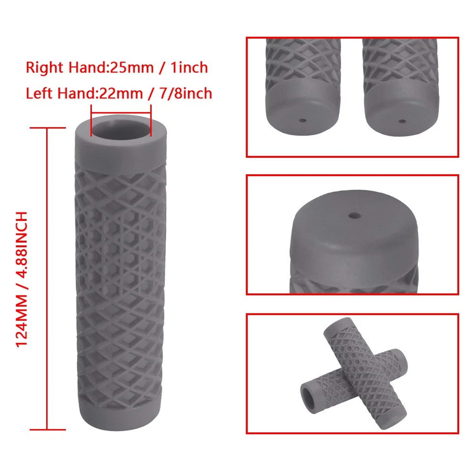 Empuñaduras de mano de 1" y 7/8" cubierta de goma más suave para Honda CR80R CR250R CR480R CR500R Foto 2 de 4