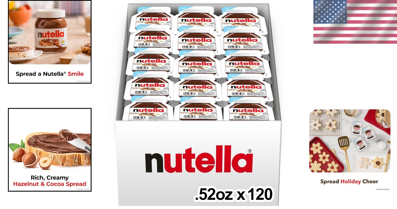 Creamy Hazelnut Cocoa Spread - 120 Mini Cups for a Joyful Breakfast Experience