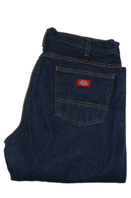 Dickies Relaxed Fit Straight Herren Jeans gefüttert W36 L32 dunkelblau Denim LEVJ787