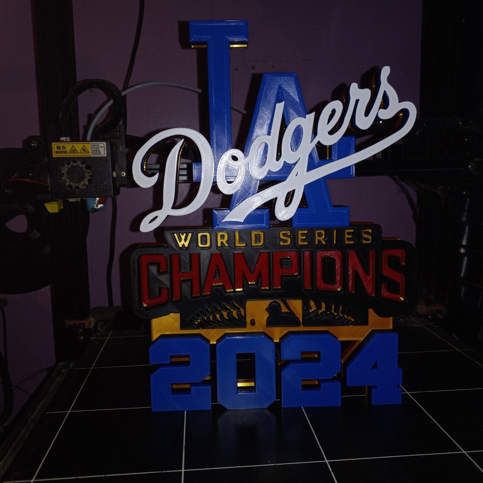 Plaque édition Gold World Series Des Los Angeles Dodgers - Décoration Sport 9 Pouces Spencer-3D