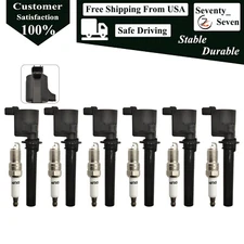 6pcs Ignition Coil and Iridium Spark Plug Kit For 2000-2005 Mercury Sable 3.0L