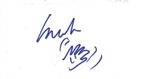 Laurie Anderson autograph signed 7x15 cm index card