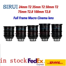 SIRUI Jupiter Macro Cine Lenses T2 24mm/35mm/50mm T2.8 75mm/100mm fr PL EF mount