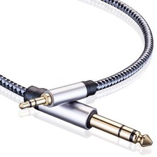 1/8 To 1/4 Stereo Cable 20ft 6.35mm 1/4" Male To 3.5mm 1/8" Male Trs Bidirection