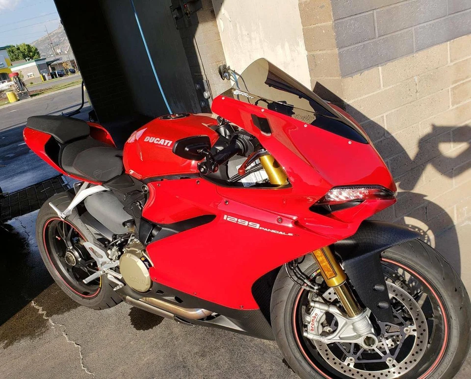 Espejos retrovisores negros para manillar de motocicleta Ducati 848 1098 1198 7/8"" Foto 3 de 4