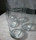 Vintage   Set of  5   Clear  Swirl  Water / Iced Tea Glasses — photo 2