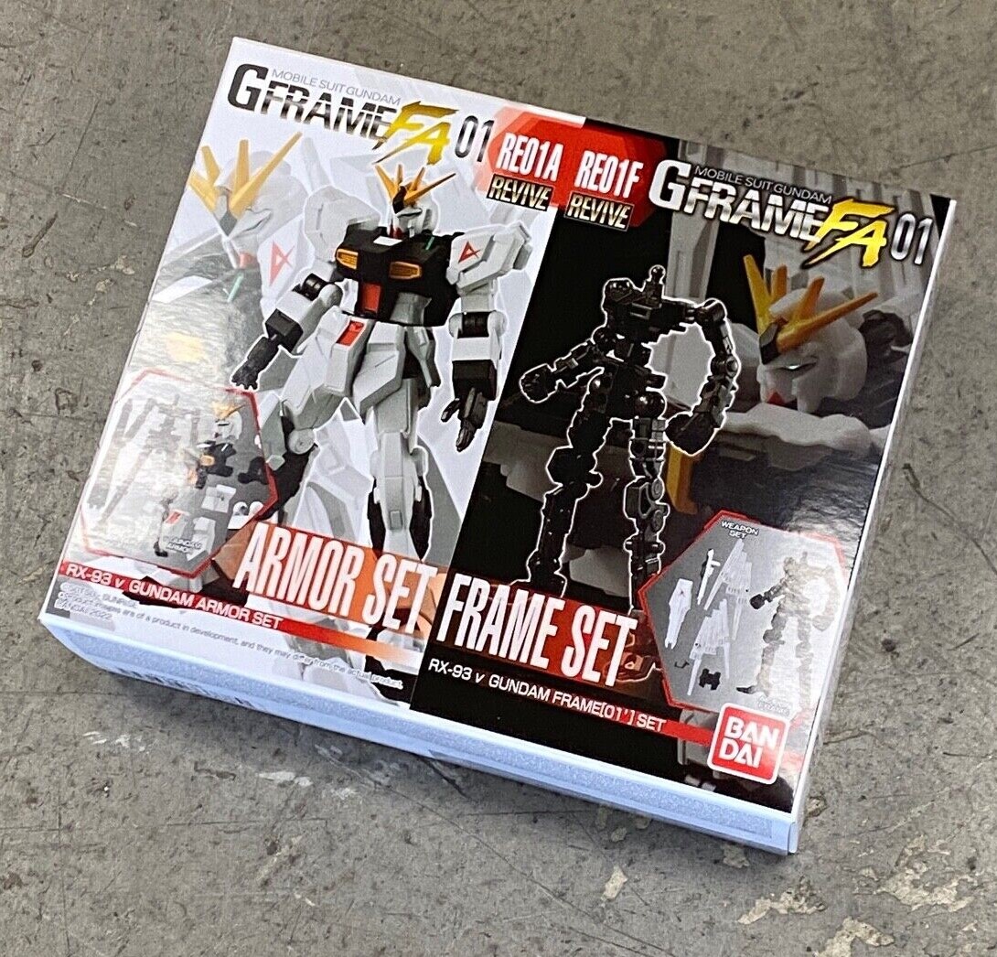RE01A-RE01F: Bandai GFrame FA 01 (RX-93 NU Gundam Armor + Frame