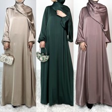 Dubai Abaya Modest Women Kaftan Maxi Dress Muslim Elegant Moroccan Evening Gown