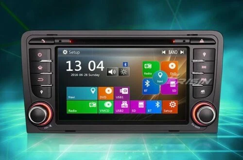Unités principales de systèmes stéréo A3 double DIN pour véhicules Audi
