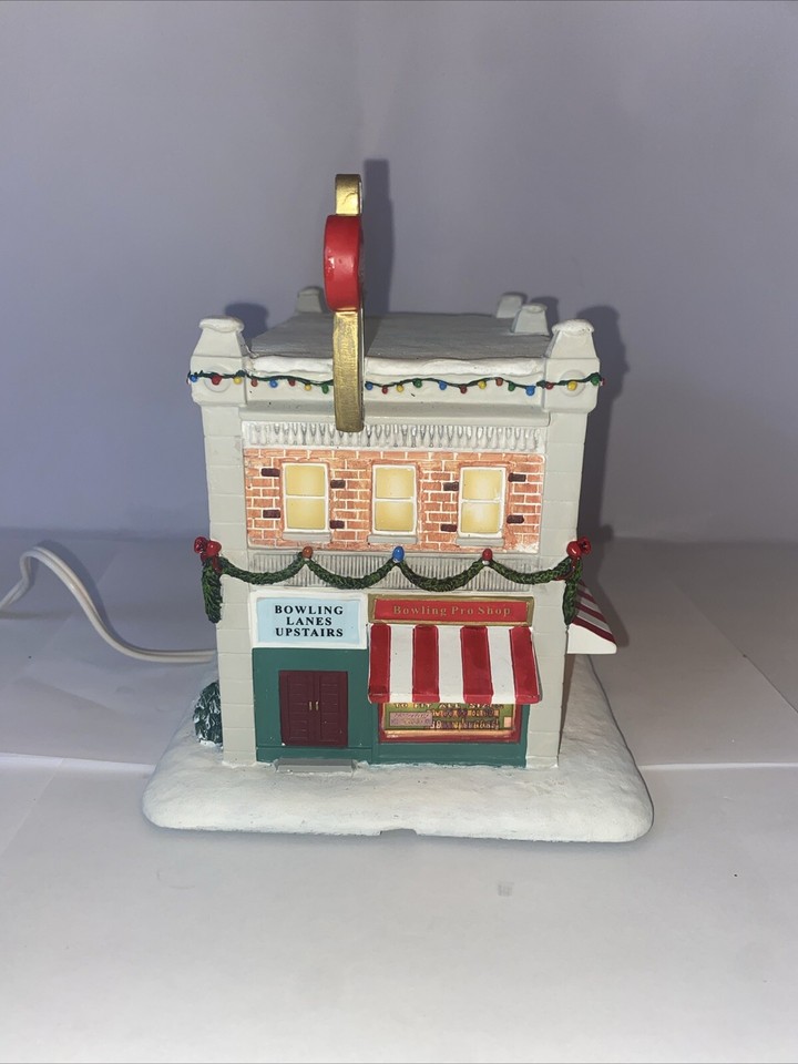 Coca Cola Christmas Village Winter Wonderland Bowling Lanes eBay