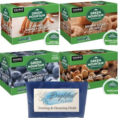 Green Mtn Coffee KCup Caramel Vanill Hazelnut Brown Sugar Crumble Blueberry 4Box