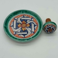 Vietri Italian Pottery Wine Bottle Coaster St...