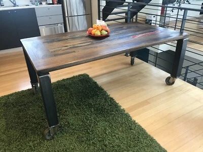Neel Dey Industrial Dining Table Recycled Wood And Steel Dining Tables Gumtree Australia Glen Eira Area St Kilda East 1232948683