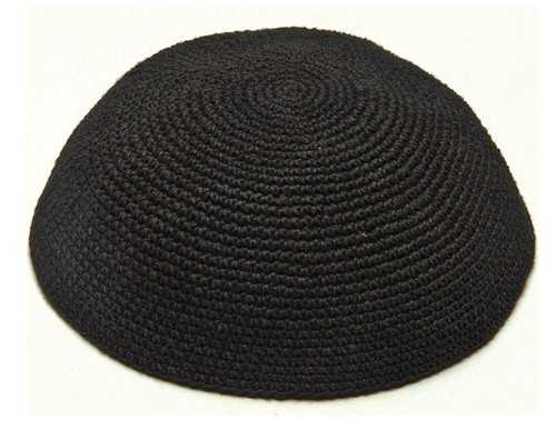 Cappello classico nero cupola ebraica cupola Yarmulke lavorato a maglia Yamaka Kippa knoll - Foto 4 di 6