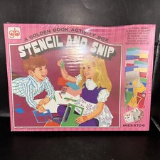 Vintage 1972 A Golden Book Stencil and Snip Activity Box Sealed New