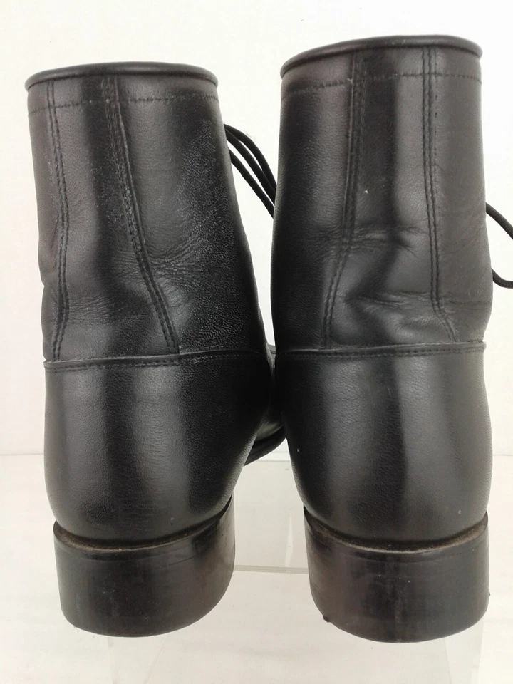 Justin Roper Botas con Cordones Juveniles Talla 5.5 C Kiltie Cuero Negro Western 506Y Foto 4 de 4