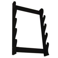 DerShogun Holz Wandhalter für 4 Schwerter Katana Bokken Schwertständer