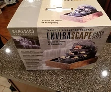 NIB Homedics Envirascape Water Steps Large Fountain Model WF-STEP TableTop Relax