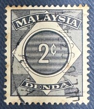 MALAYSIA 1966-71 Postage Due 2c Used wmk PTM upright toned ISC#D2 M5409