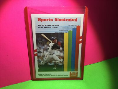 2021 Topps Sports Illustrated Roberto Clemente #57 White Red Stripes Parallel#58