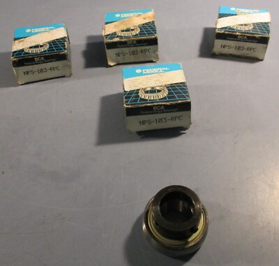 Federal Mogul NPS-103-RPC Bearing Insert w/ Collar 1-3/16'' Bore (Lot of 4)