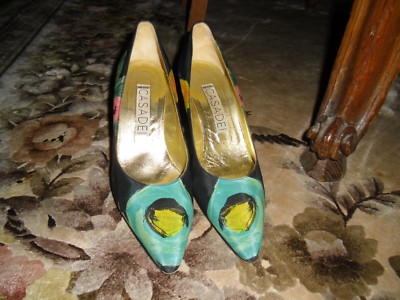 Schwarze elegante original CASADEI Seidenrips Pumps Gr. 39/40 wenige Tragespuren