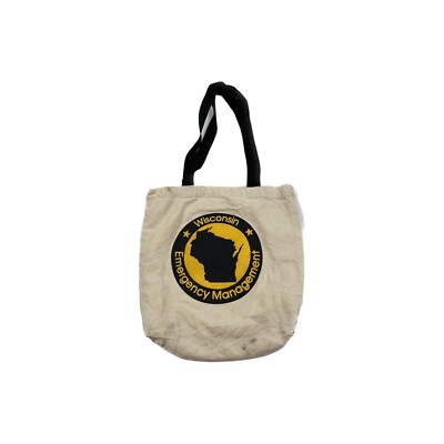 Wisconsin Emergency Management Tote Bag - WEM EPCRA SARA Beige Canvas Pouch