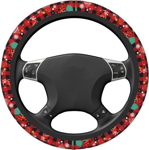 Christmas Steering Wheel Cover Anti-Slip and Practical 14.5-15 Inch Christmas3 - Picture 4 of 5