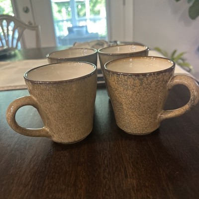 Sango Reflection Brown #4777 Coffee Set Of 4 Mugs/Cups