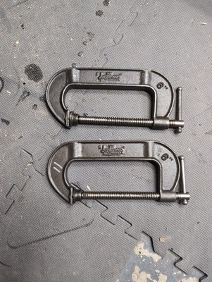 Vintage Jorgensen No 106 C Clamp 6  Made in the USA. Set Of 2.